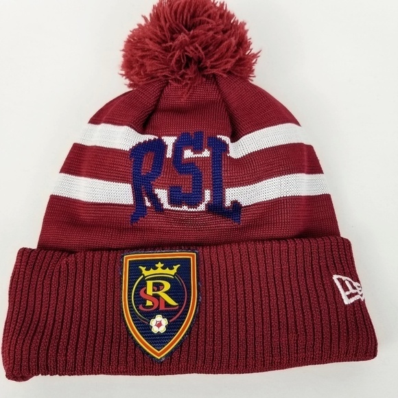 NEW ERA- MSL Real Salt Lake On-Field Stoppage Time Cuffed Knit Beanie/Pom /Hat - Picture 1 of 9